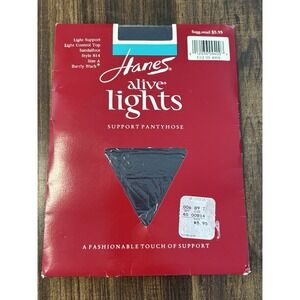 Vintage 80's Hanes Alive Lights Support Pantyhose Size A Style 814
